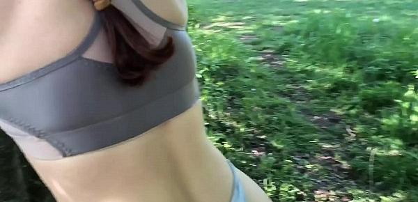  Sex with a stranger in a public park and swallow cum KleoModel